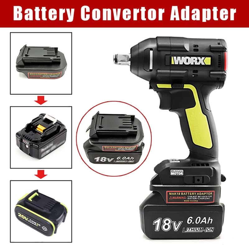 Adapter For Worx 20V 4PIN Battery Convert To For Makita 18V Li-ion Power Tool KD