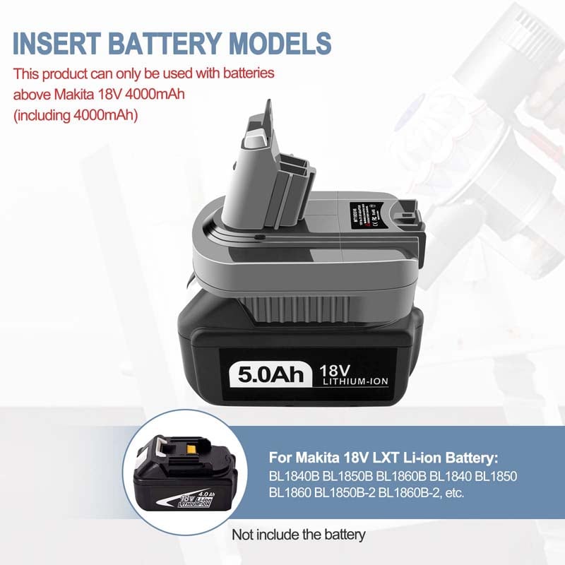 Buy Dyson V6 Battery Adapter To Makita 18V Li-Ion LXT Cordless Battery  Online