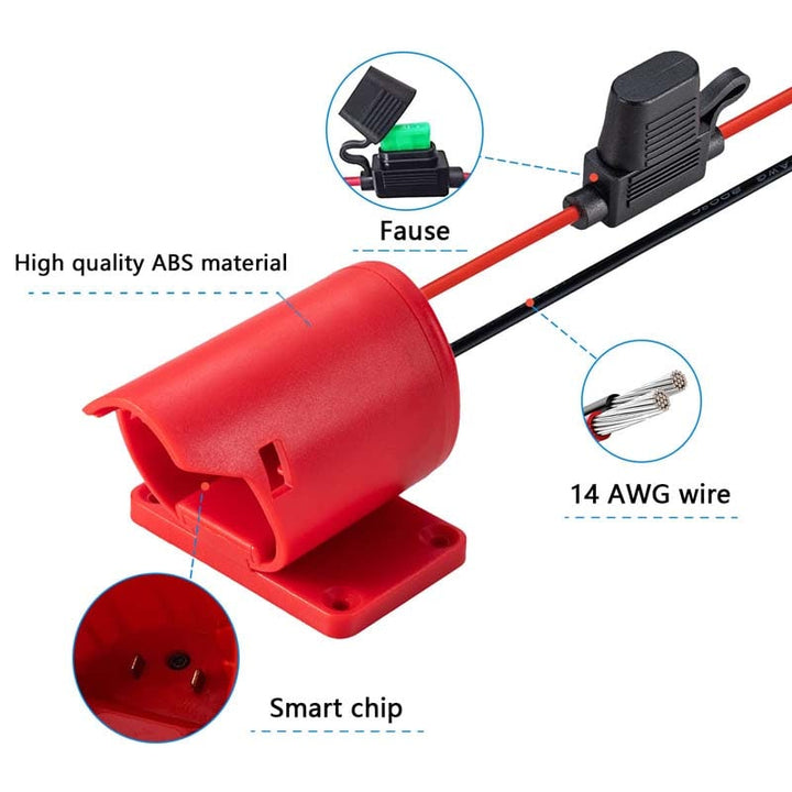 Milwaukee M12 Battery Power Wheels Adapter with Fuse | Powuse