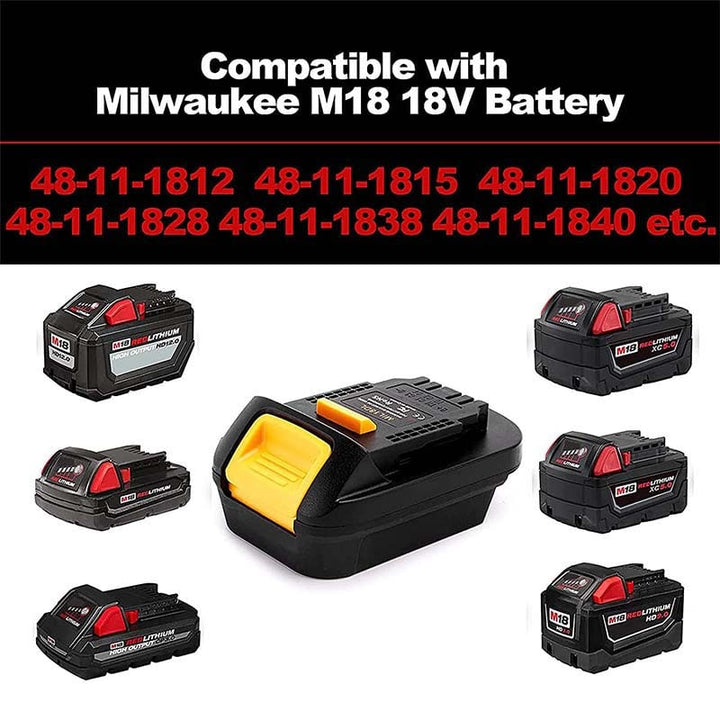 Milwaukee 18V to DeWalt 20V Battery Adapter | Powuse