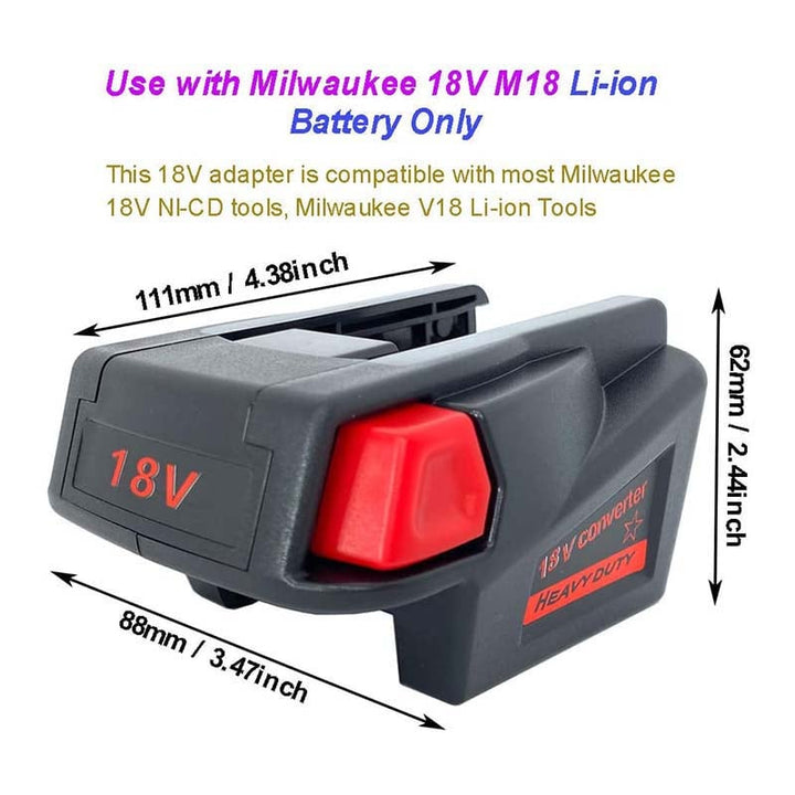 Milwaukee M18 to Milwaukee V18 Battery Adapter | Powuse