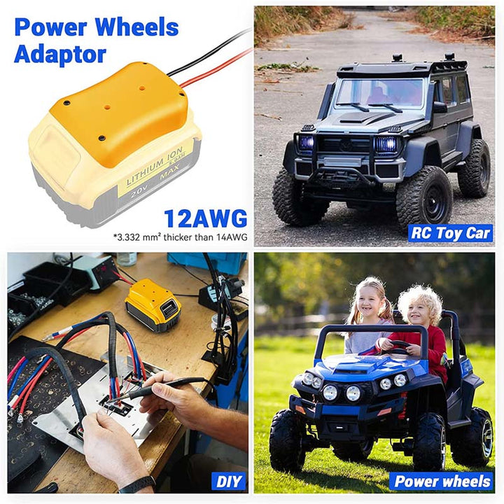 Dewalt 18V/20V MAX Battery Power Wheels Adapter | Powuse
