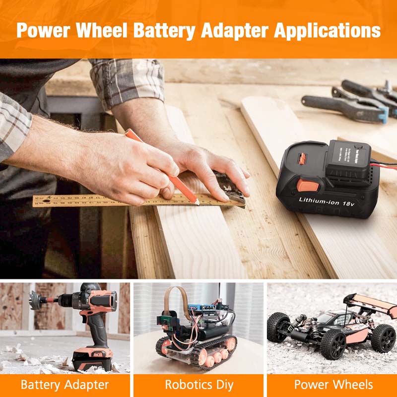 RIDGID AEG 18V Hyper Li ion Battery Power Wheels Adapter Powuse