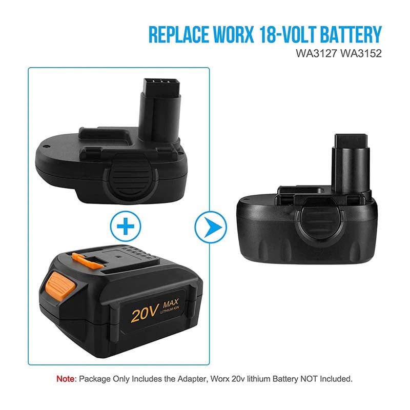 Worx 6 PIN Li Ion to Worx NiCad Ni MH Battery Adapter Powuse